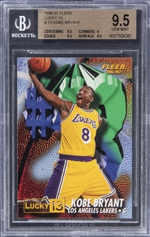 1996-97 Fleer "Lucky 13" #13 Kobe Bryant Rookie Card – BGS GEM MINT 9.5